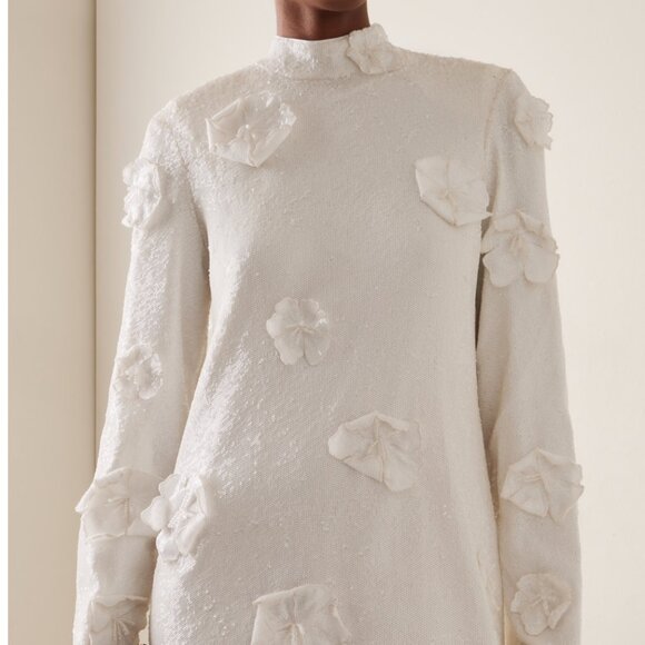 ROTATE‎ Birger Christensen Floral-Appliquéd Sequin Mini Dress size EU 40 NWT - Picture 5 of 5